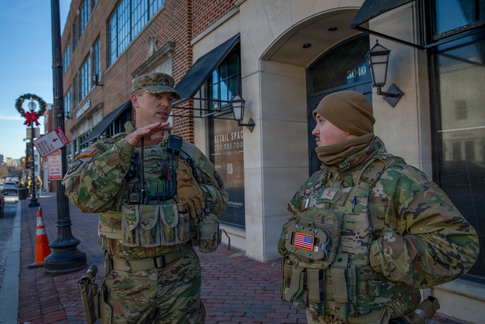 Mississippi National Guard Soldiers patrol in Washington, D.C.