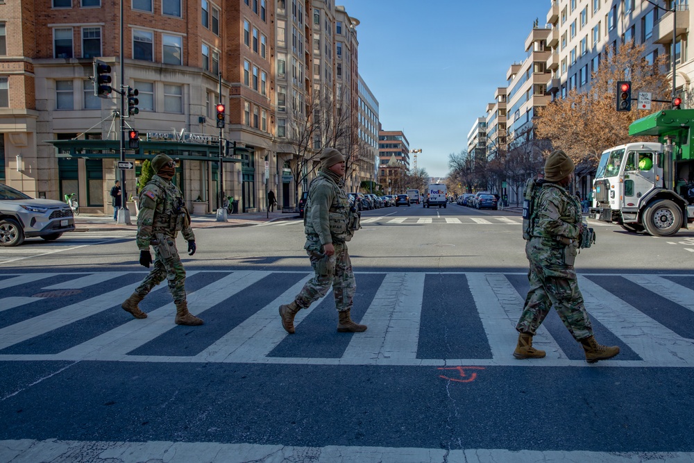 Mississippi National Guard Soldiers patrol in Washington, D.C.