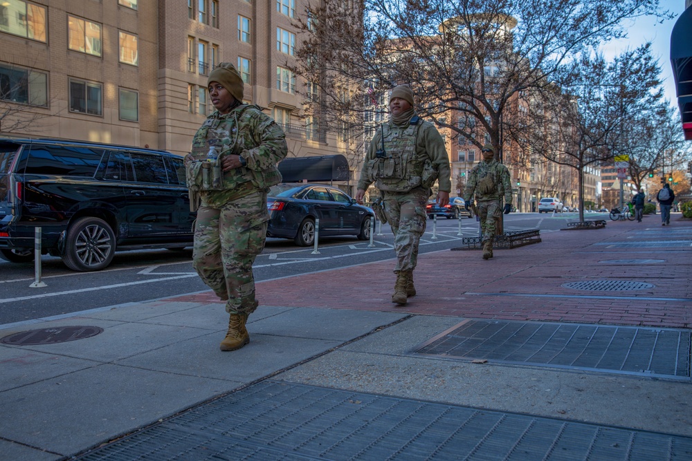 Mississippi National Guard Soldiers patrol in Washington, D.C.