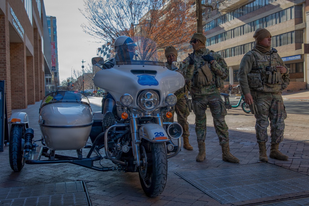 Mississippi National Guard Soldiers patrol in Washington, D.C.