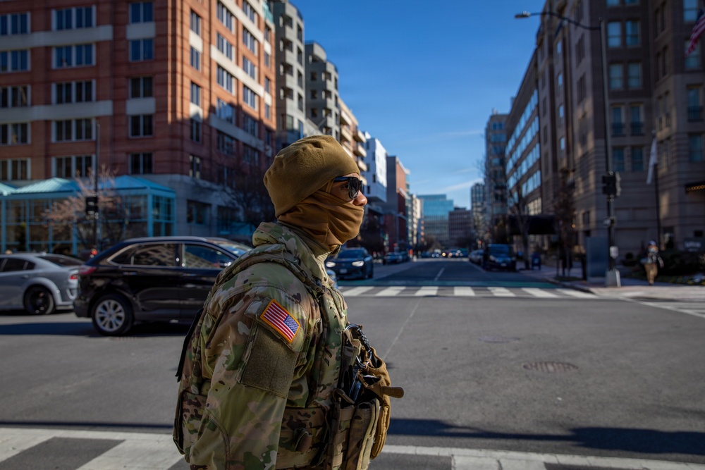 Mississippi National Guard Soldiers patrol in Washington, D.C.