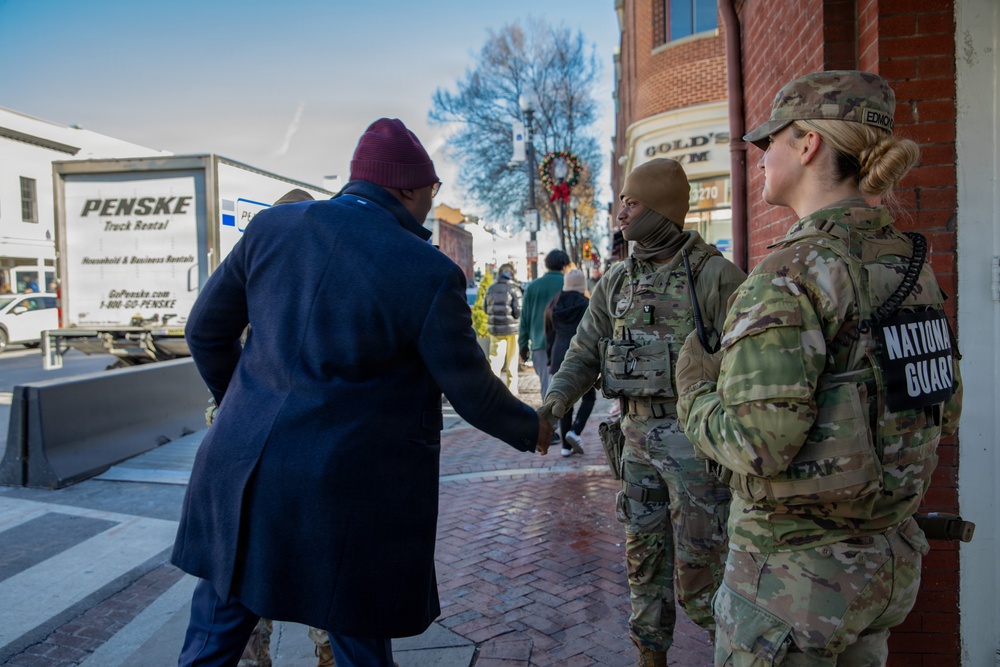 Mississippi National Guard Soldiers patrol in Washington, D.C.