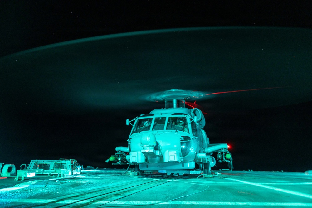 USS Bainbridge Conducts Flight Operations