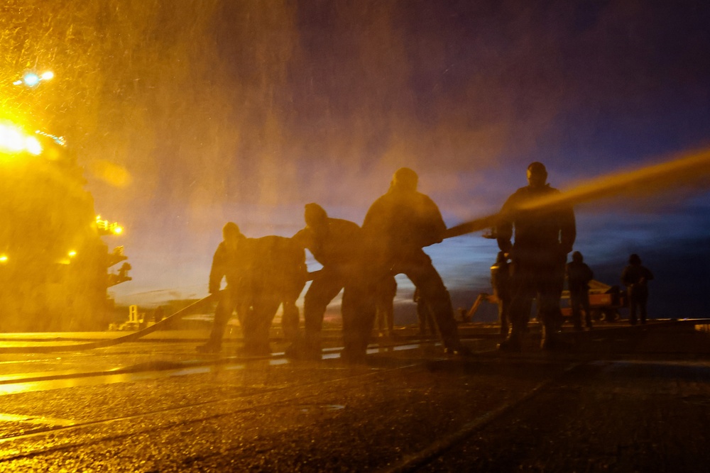 PCU John F. Kennedy Conducts AFFF Testing