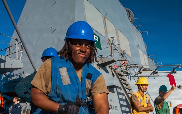 USS Winston S. Churchill Conducts Replenishment-at-Sea