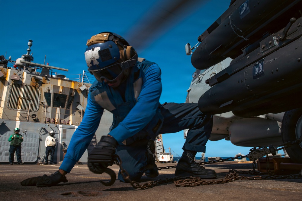 USS Winston S. Churchill Flight Ops