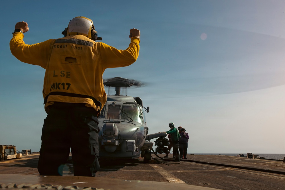 USS Winston S. Churchill Flight Ops