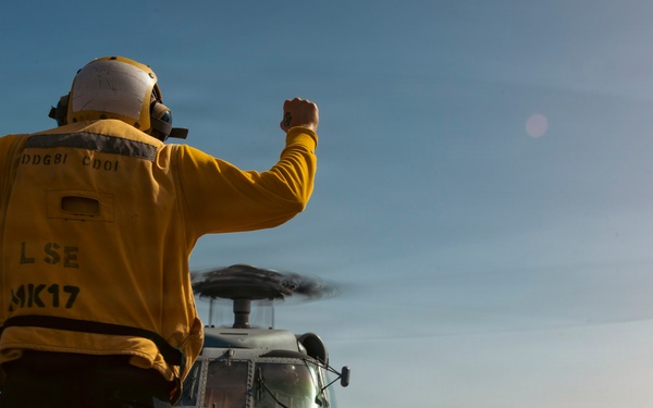 USS Winston S. Churchill Flight Ops