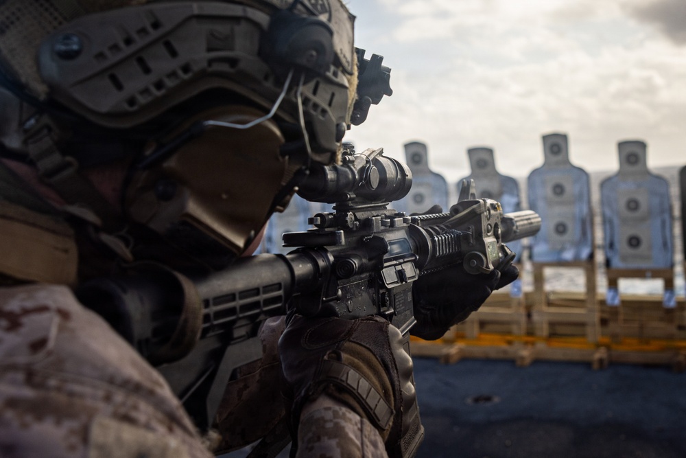 22ND MEU (SOC) | BLT 3/6 India Company Deck Shoot Aboard USS Fort Lauderdale