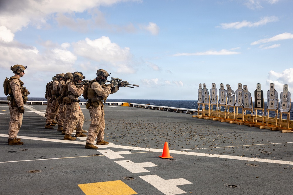 22ND MEU (SOC) | BLT 3/6 India Company Deck Shoot Aboard USS Fort Lauderdale