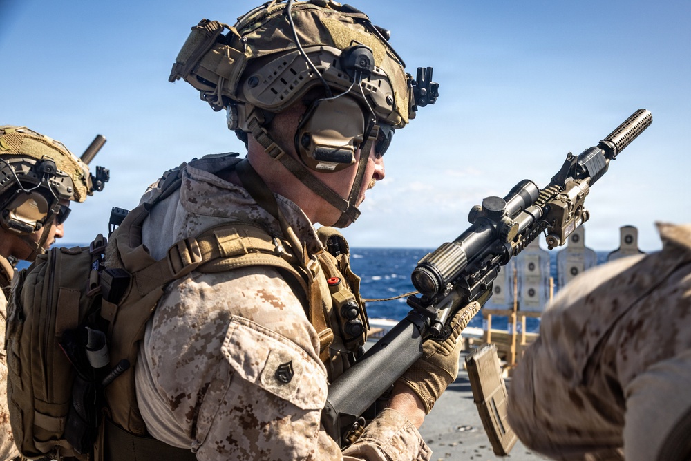 22ND MEU (SOC) | BLT 3/6 India Company Deck Shoot Aboard USS Fort Lauderdale