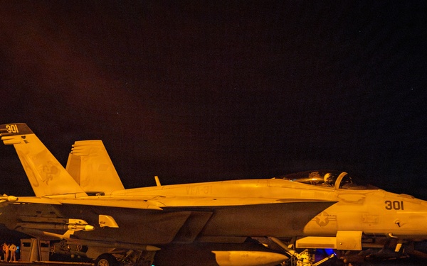 USS Gerald R. Ford Conducts Night Flight Operations During Operation Epic Fury