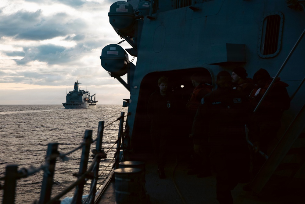 USS Winston S. Churchill Conducts Replenishment-at-Sea