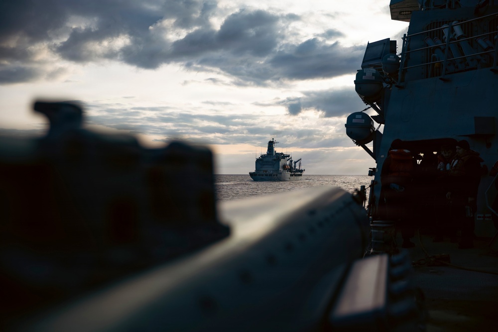 USS Winston S. Churchill Conducts Replenishment-at-Sea