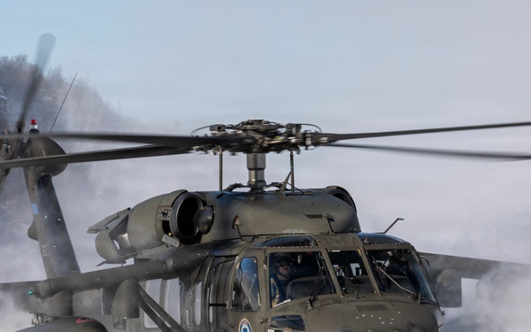 AKARNG Black Hawk aviators conduct flight operations near Knik Glacier