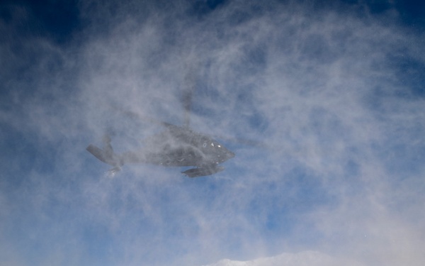 AKARNG Black Hawk aviators conduct flight operations near Knik Glacier