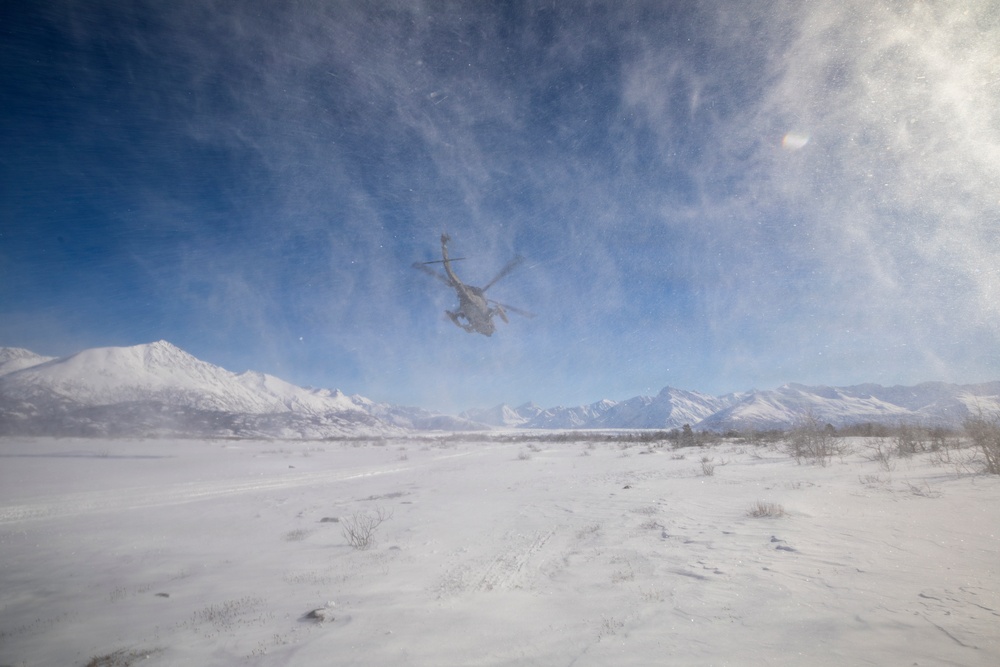 AKARNG Black Hawk aviators conduct flight operations near Knik Glacier