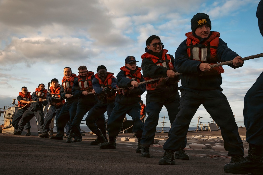 USS Winston S. Churchill Conducts Replenishment-at-Sea