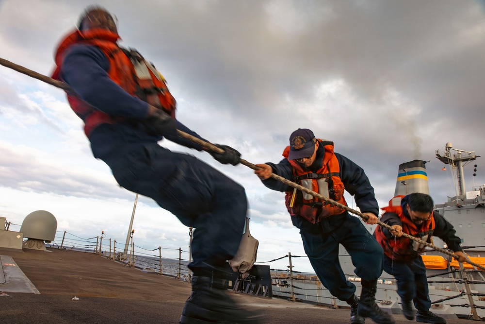 USS Winston S. Churchill Conducts Replenishment-at-Sea