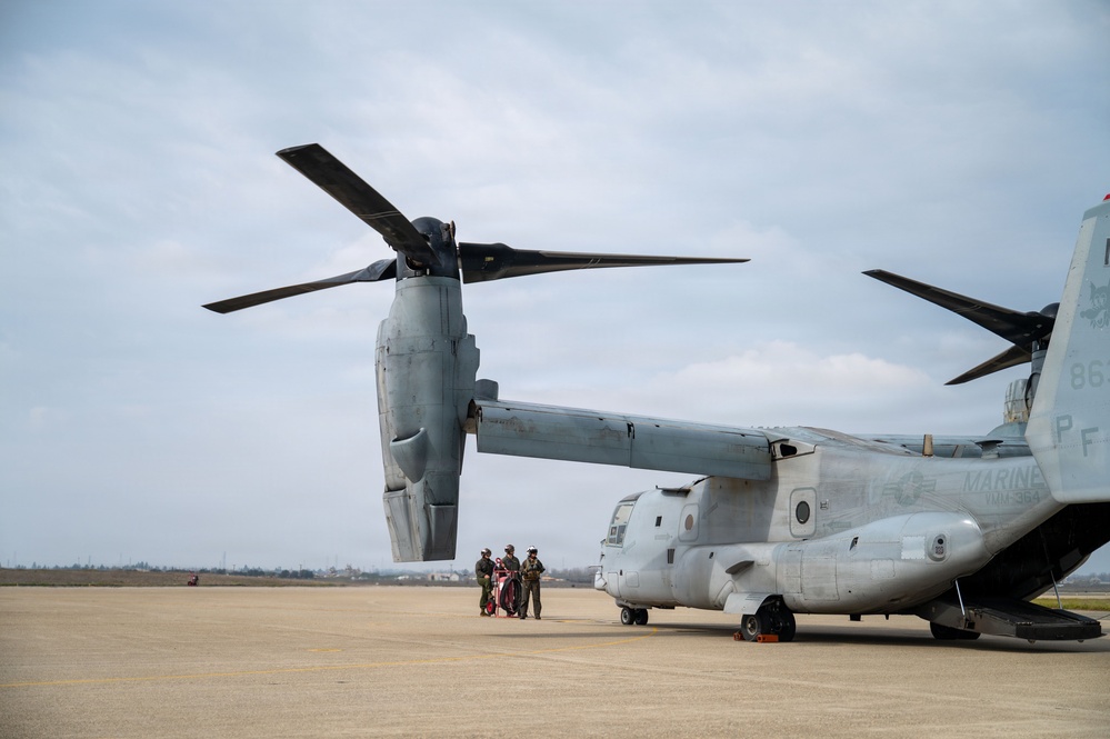 Marine MV-22B Depart Beale AFB during Combat Rescue Exercise to Enhance Joint Force Integration