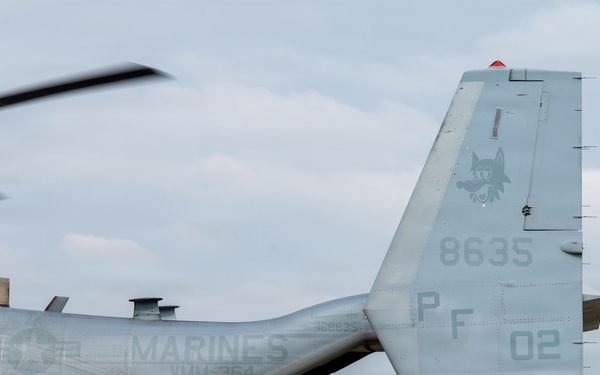 Marine MV-22B Depart Beale AFB during Combat Rescue Exercise to Enhance Joint Force Integration