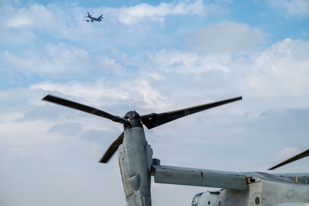 Marine MV-22B Depart Beale AFB during Combat Rescue Exercise to Enhance Joint Force Integration