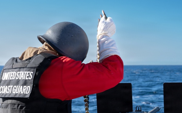 U.S. Coast Guard Cutter Kukui Conducts GUNNEX in Alaska