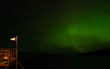Northern Lights Over USCGC Kukui