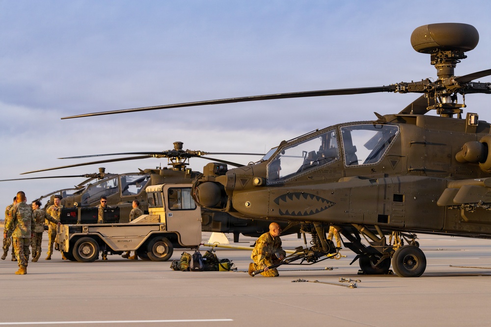 1st AD CAB receives its first AH‑64E Apache Helicopters
