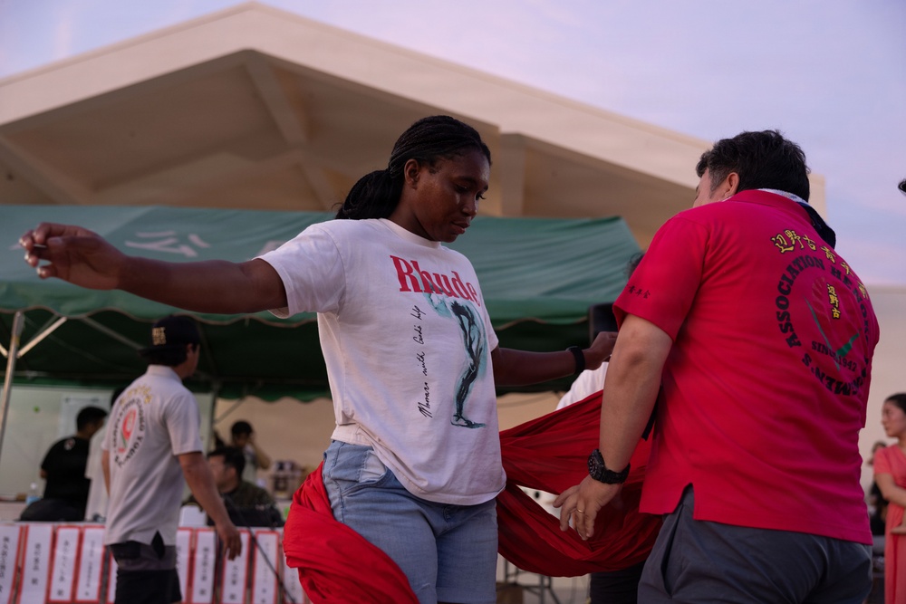 U.S. Marines in Henoko Village’s Okinawan Sumo Competition