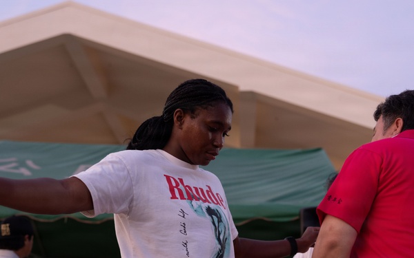 U.S. Marines in Henoko Village’s Okinawan Sumo Competition