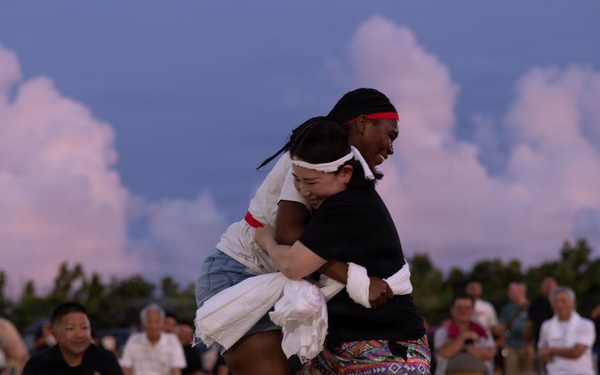 U.S. Marines in Henoko Village’s Okinawan Sumo Competition