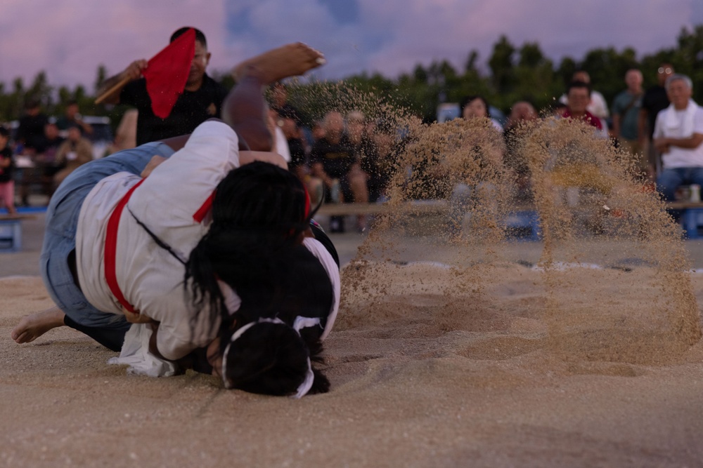 U.S. Marines in Henoko Village’s Okinawan Sumo Competition