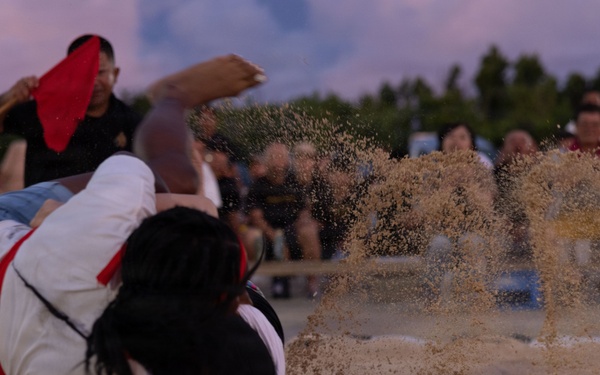 U.S. Marines in Henoko Village’s Okinawan Sumo Competition