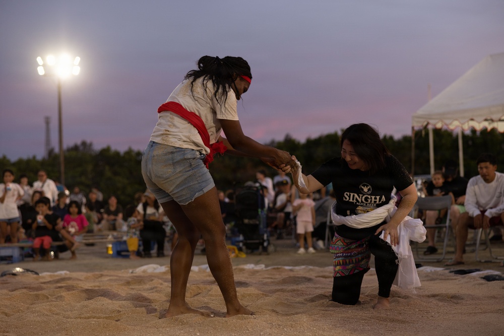 U.S. Marines in Henoko Village’s Okinawan Sumo Competition