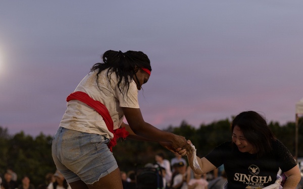 U.S. Marines in Henoko Village’s Okinawan Sumo Competition