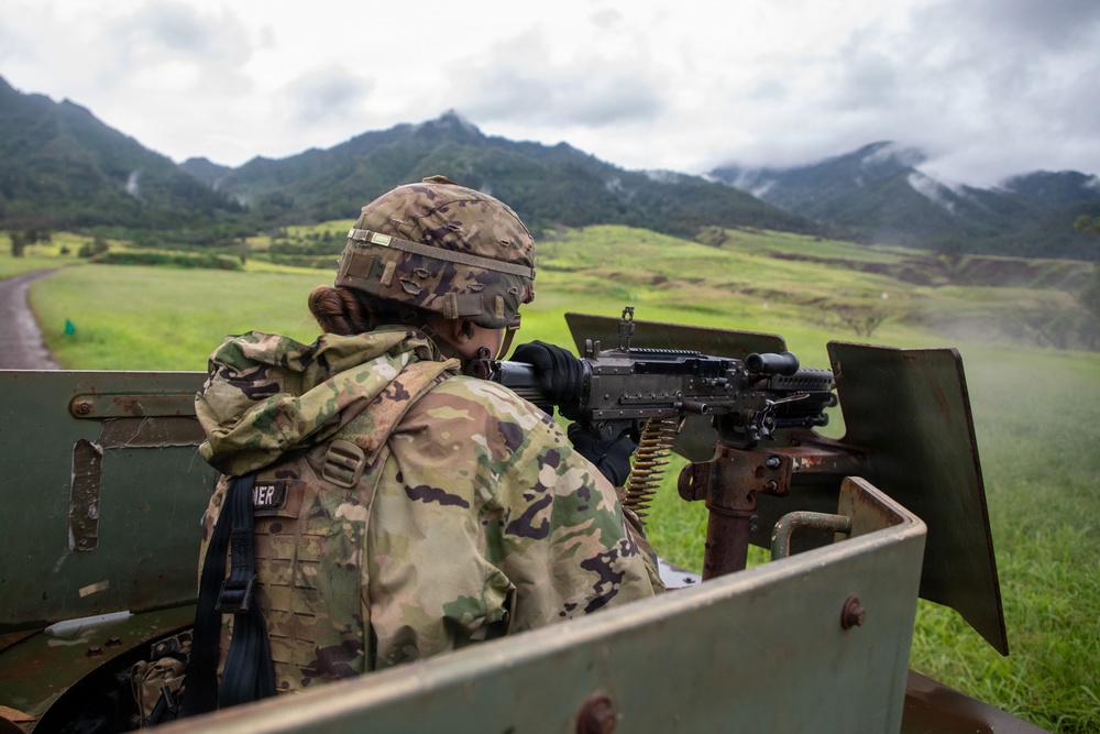 U.S. Soldiers Conduct Convoy Live Fire