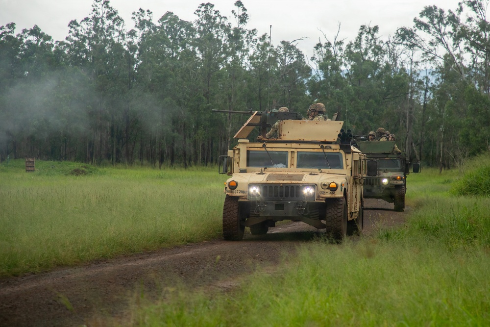 U.S. Soldiers Conduct Convoy Live Fire