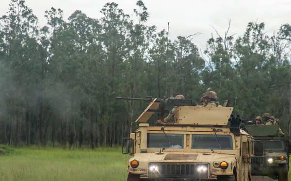 U.S. Soldiers Conduct Convoy Live Fire