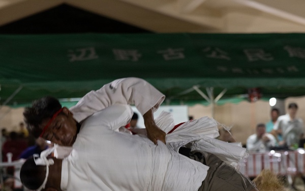 U.S. Marines in Henoko Village’s Okinawan Sumo Competition