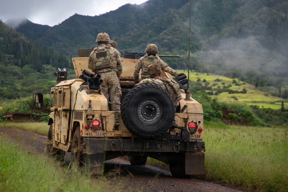 U.S. Soldiers Conduct Convoy Live Fire