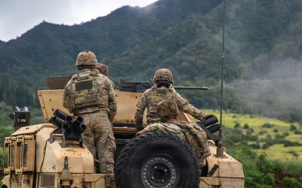 U.S. Soldiers Conduct Convoy Live Fire