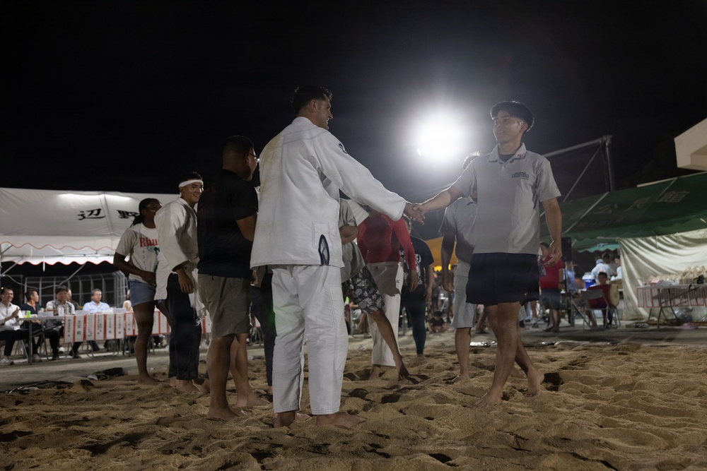 U.S. Marines in Henoko Village’s Okinawan Sumo Competition
