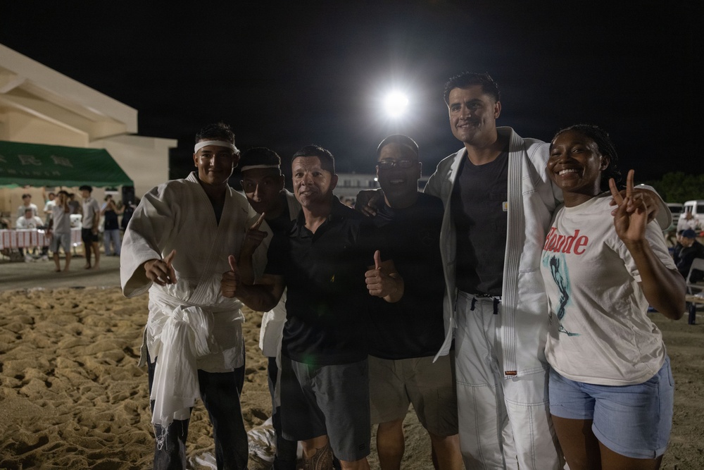 U.S. Marines in Henoko Village’s Okinawan Sumo Competition