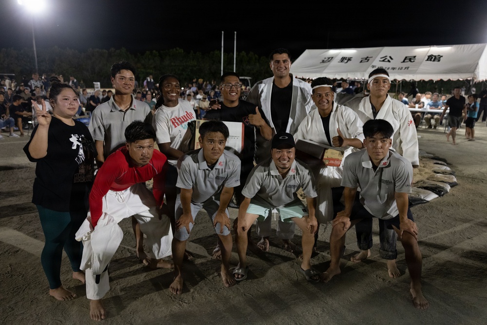 U.S. Marines in Henoko Village’s Okinawan Sumo Competition