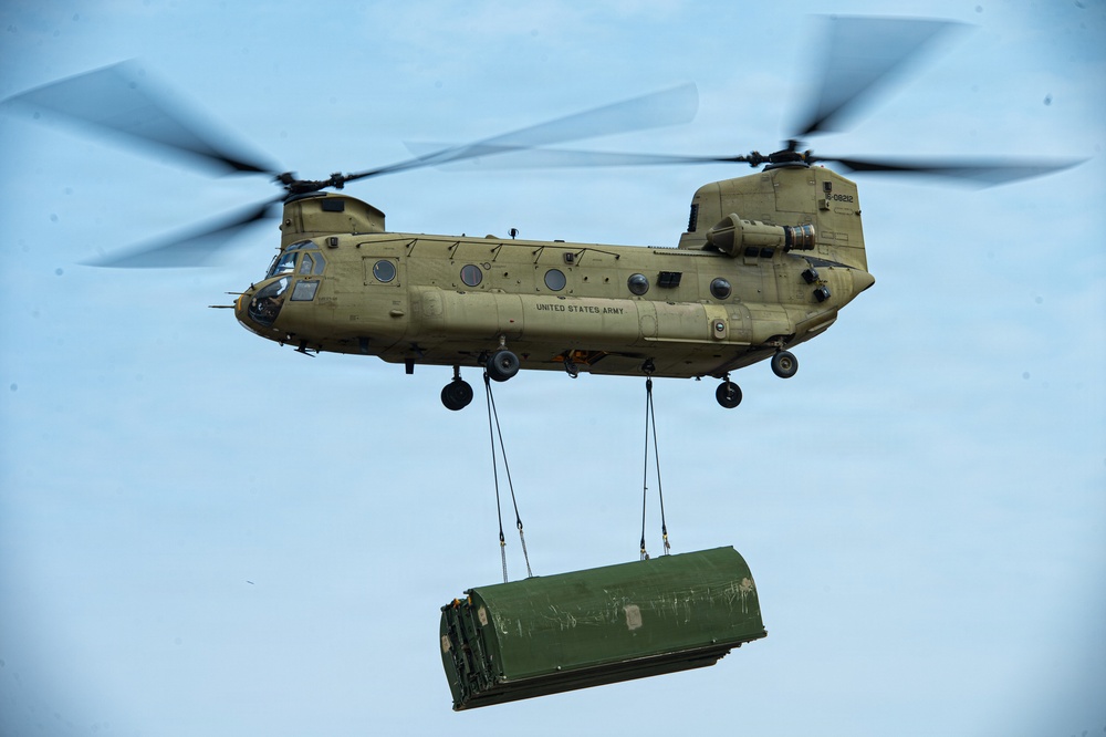 3-2 GSAB Conducts Sling Load Operations in Support of Engineers During Freedom Shield