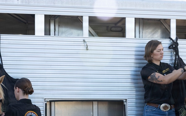 U.S. Marine Corps Mounted Color Guard participates in Yuma Airshow 2026