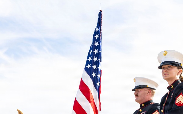 U.S. Marine Corps Mounted Color Guard participates in Yuma Airshow 2026