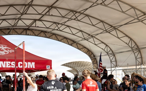 U.S. Marine Corps Mounted Color Guard participates in Yuma Airshow 2026