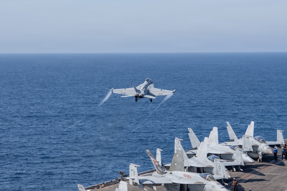 Nimitz Sailors Conduct Flight Operations